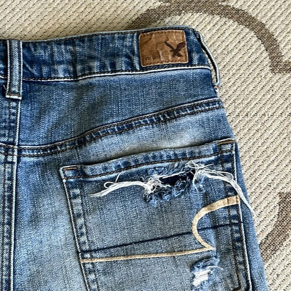 American Eagle Outfitters hi-rise festival cutoff distressed gold sequins shorts - Picture 9 of 14